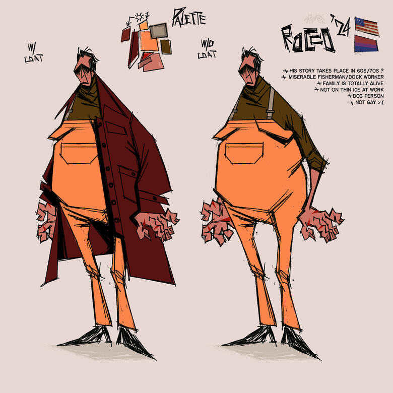 Original character design in runner-up thesis idea