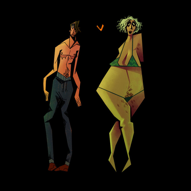 One-off lasso tool character designs